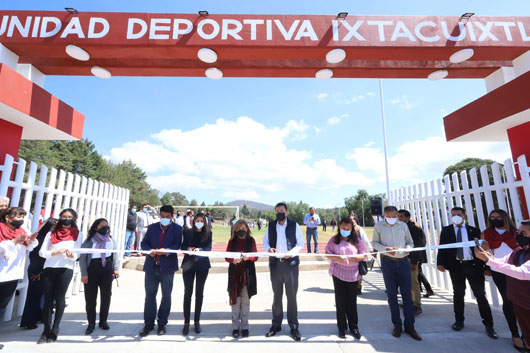 Reaperturó gobernadora Lorena Cuéllar unidad deportiva de Ixtacuixtla