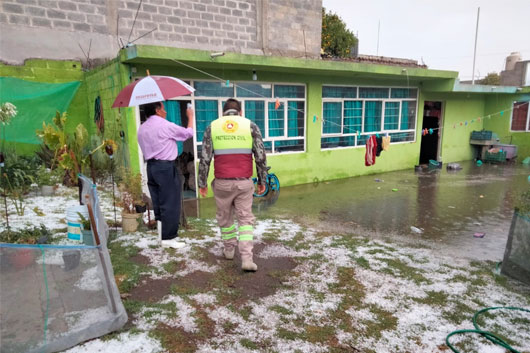 Intervalos de chubascos, vientos fuertes y probable caída de granizo en Tlaxcala