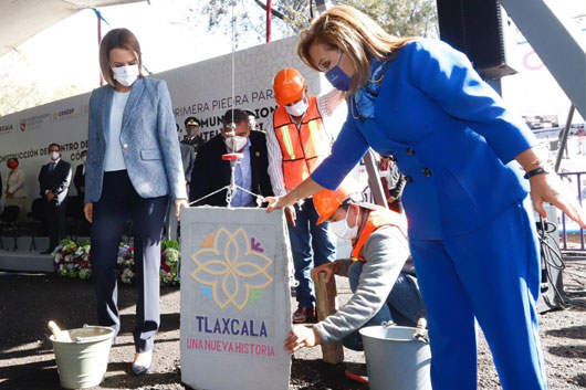 Colocó gobernadora Lorena Cuéllar primera piedra para la construcción del C5i