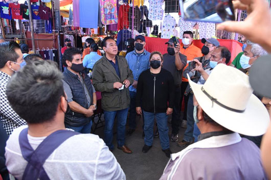 Se congratulan comerciantes del tianguis sabatino con política de seguridad del Ayuntamiento de Tlaxcala