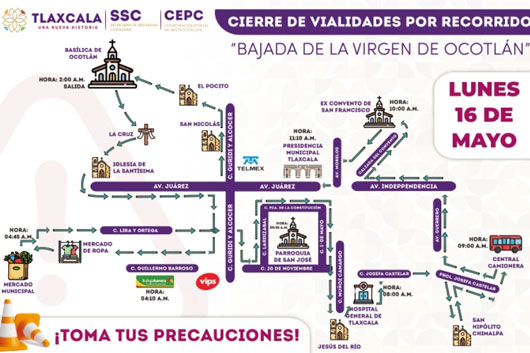 Emite CEPC recomendaciones ante la Bajada de la Virgen de Ocotlán