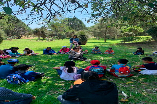 Recibe SMA a infantes y jóvenes en jardín botánico de Tizatlán durante periodo vacacional