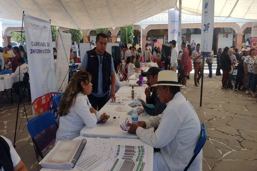 Participa SMyT en carrusel de información y servicios en Hueyotlipan