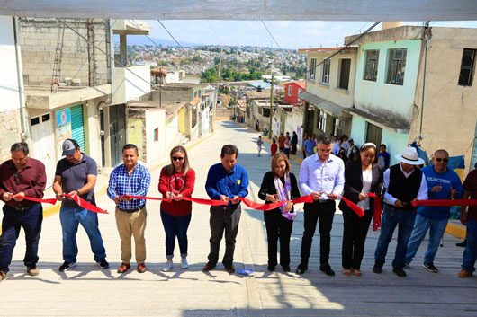 Constató gobernadora Lorena Cuéllar entrega de obra pública en Totolac