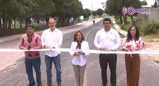 Inauguró gobernadora Lorena Cuéllar Cisneros carretera de acceso a Tecopilco