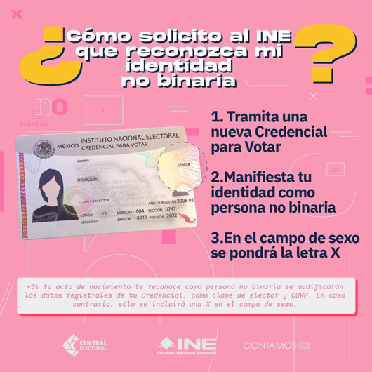 En Tlaxcala, 14 credenciales para votar con reconocimiento no binario se han expedido por el INE