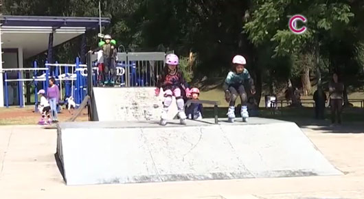 Infantes y jóvenes tlaxcaltecas participaron en el primer Roller Party