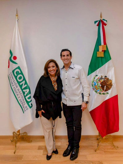 Se reunió gobernadora Lorena Cuéllar con director de la Conade, Rommel Pacheco