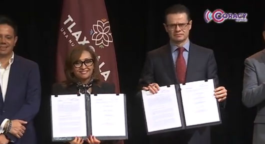 Firman convenio de colaboración gobernadora Lorena Cuéllar y Consejo de Notarios de Tlaxcala