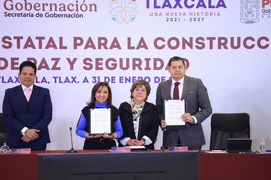 Signaron gobiernos de Tlaxcala y Puebla convenios de colaboración